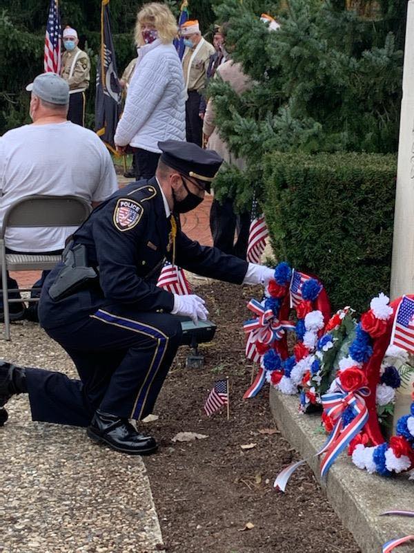 Honoring our veterans at a ceremony at the Oakville Green